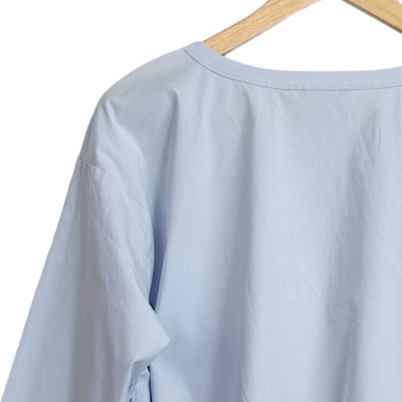 Theory Serah Stretch Cotton Side Tie Poplin Top Size Medium - Picture 11 of 13